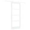 vidaXL Cs&uacute;sz&oacute; ajt&oacute; ORKDAL Feh&eacute;r 83 x 202 cm T&ouml;m&ouml;r fenyőfa &eacute;s &uuml;veg