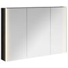 vidaXL F&uuml;rdőszobai t&uuml;k&ouml;rszekr&eacute;ny Fekete t&ouml;lgy 103,5 x 15,5 x 70 cm