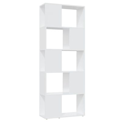 vidaXL fehér forgácslap térelválasztó könyvszekrény 60 x 24 x 155 cm