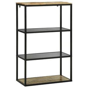 vidaXL K&ouml;nyvszekr&eacute;ny 70 x 35 x 110 cm T&ouml;m&ouml;r mang&oacute;fa