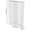 vidaXL horganyzott acél gabion fal fedéllel 100 x 20 x 150 cm