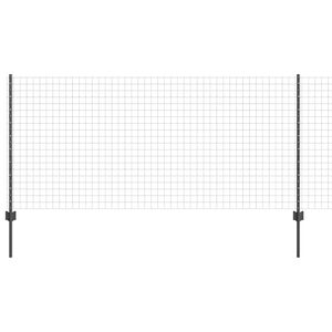 vidaXL Eur&oacute;pai ker&iacute;t&eacute;s oszloppal 10 x 1 m PVC-bevonatos ac&eacute;l Sz&uuml;rke
