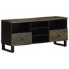 vidaXL fekete t&ouml;m&ouml;r mang&oacute;fa TV-szekr&eacute;ny 100 x 33 x 46 cm