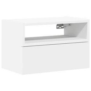 vidaXL feh&eacute;r falra szerelhető &eacute;jjeliszekr&eacute;ny 45 x 26 x 28,5 cm
