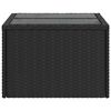 vidaXL fekete &uuml;veglap&uacute; kerti asztal 55 x 55 x 37 cm polyrattan