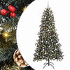vidaXL Mű kar&aacute;csonyfa 300 LED-del Z&ouml;ld 240 cm PVC &eacute;s Műanyag &eacute;s Ac&eacute;l