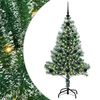 vidaXL Mű kar&aacute;csonyi fa h&oacute;val bor&iacute;tva LED f&eacute;nyekkel 150 LED-del 120 cm