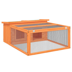 vidaXL barna t&ouml;m&ouml;r fenyőfa ny&uacute;lketrec 117,5 x 97 x 47,5 cm