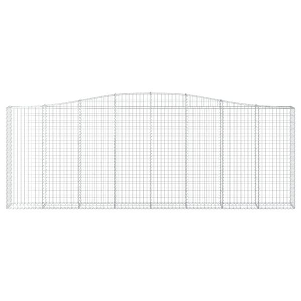vidaXL 3 db íves horganyzott vas gabion kosár 400x30x140/160 cm