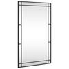 vidaXL fekete t&eacute;glalap alak&uacute; vas fali t&uuml;k&ouml;r 60 x 100 cm