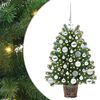 vidaXL Mű kar&aacute;csonyfa 150 LED-del &aacute;llv&aacute;nnyal Z&ouml;ld 75 cm PE &eacute;s PVC