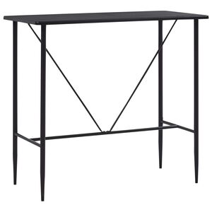 vidaXL fekete MDF b&aacute;rasztal 120 x 60 x 110 cm