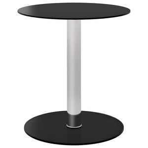 vidaXL fekete edzett &uuml;veg doh&aacute;nyz&oacute;asztal 40 cm