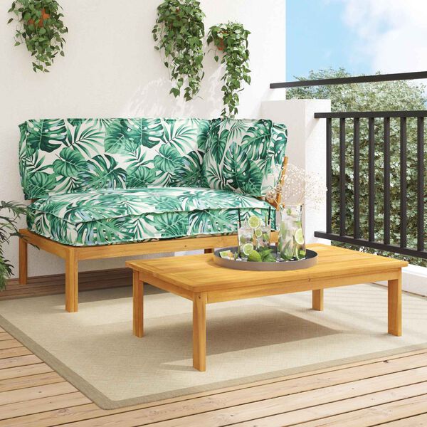 vidaXL Kanap&eacute; Szett p&aacute;rn&aacute;val Lev&eacute;l 2 pcs Lev&eacute;l mint&aacute;zat T&ouml;m&ouml;r Ak&aacute;cfa