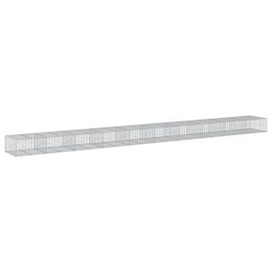 vidaXL horganyzott vas gabion kos&aacute;r fed&eacute;llel 1000 x 100 x 50 cm