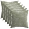 vidaXL P&aacute;rna huzat 6 db HEERLEN Z&ouml;ld 30 x 30 cm Chenille Sz&ouml;vet