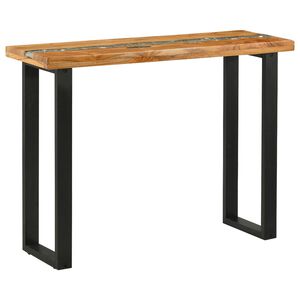 vidaXL Konzolasztal Barna 100 x 35 x 75 cm T&ouml;m&ouml;r Teakfa