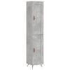 vidaXL betonsz&uuml;rke szerelt fa magasszekr&eacute;ny 34,5x34x180 cm