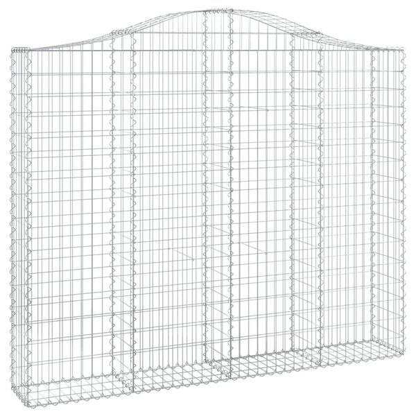 vidaXL 13 db &iacute;ves horganyzott vas gabion kos&aacute;r 200x30x160/180 cm