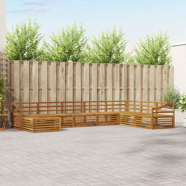 vidaXL &Uuml;lőgarnit&uacute;r&aacute;k 8 pcs Term&eacute;szetes T&ouml;m&ouml;r Ak&aacute;cfa