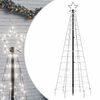 vidaXL hideg feh&eacute;r LED kar&aacute;csonyfa t&uuml;sk&eacute;kkel 220 LED 180 cm