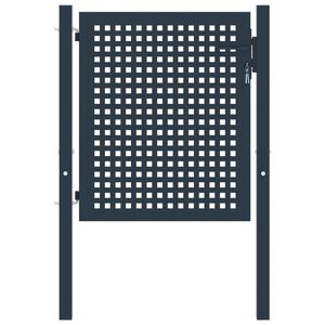 vidaXL antracit sz&iacute;nű ac&eacute;l ker&iacute;t&eacute;skapu 102 x 75 cm