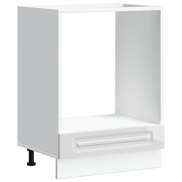 vidaXL sütőszekrény Kalmar magasfényű fehér műfa