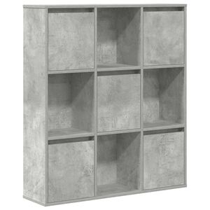 vidaXL betonsz&uuml;rke szerelt fa k&ouml;nyvespolc 89x24x101,5 cm