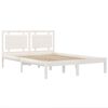vidaXL fehér tömör fa ágykeret 140 x 190 cm