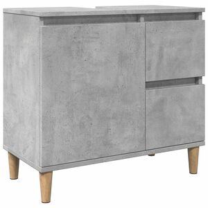 vidaXL betonsz&uuml;rke szerelt fa mosd&oacute;szekr&eacute;ny 65 x 33 x 60 cm