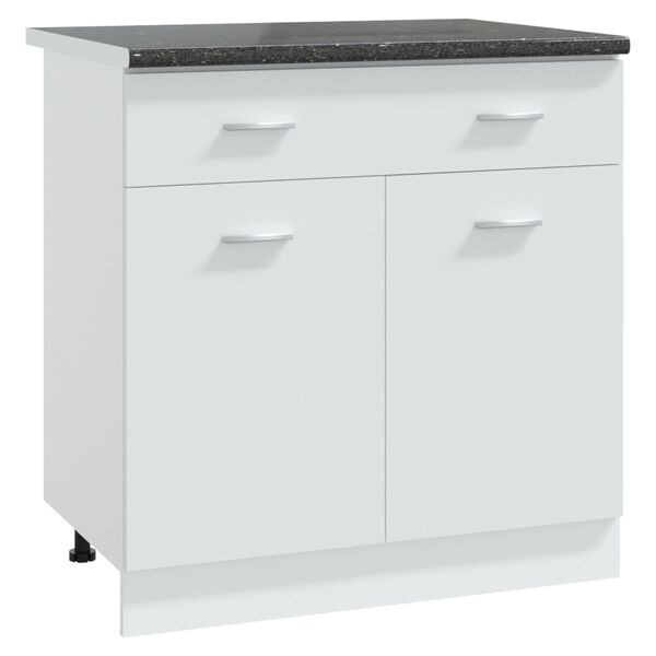 vidaXL fekete forg&aacute;cslap gr&aacute;nittext&uacute;r&aacute;j&uacute; konyhapult 80 x 60 x 2,8 cm