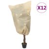 vidaXL 12 db n&ouml;v&eacute;nyv&eacute;dő huzat zsin&oacute;rral 70 g/m&sup2; 0,8 x 1,2 m