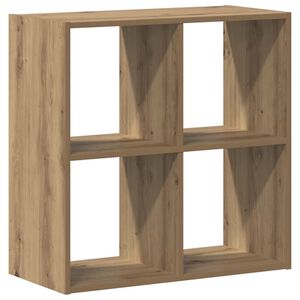 vidaXL k&eacute;zműves t&ouml;lgy szerelt fa k&ouml;nyvespolc 68,5 x 32 x 68,5 cm
