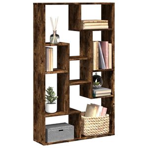 vidaXL f&uuml;st&ouml;s t&ouml;lgy sz&iacute;nű szerelt fa k&ouml;nyvespolc 72 x 20 x 120,5 cm