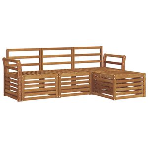 vidaXL K&uuml;lt&eacute;ri kanap&eacute; szett 4 pcs Term&eacute;szetes