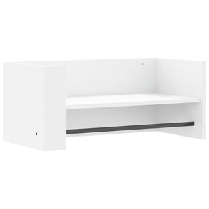 vidaXL feh&eacute;r szerelt fa fali polc 70,5 x 35 x 30,5 cm