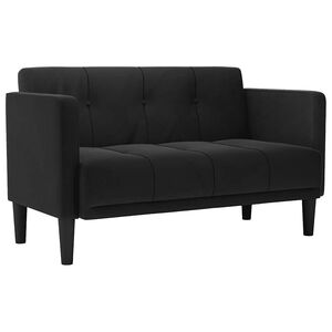 vidaXL fekete b&aacute;rsony loveseat kanap&eacute; 111 cm
