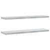 vidaXL 2 db ez&uuml;stsz&iacute;nű rozsdamentes ac&eacute;l fali polc 100 x 23,5 cm