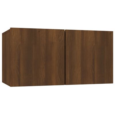vidaXL barna tölgy színű szerelt fa függő TV-szekrény 60 x 30 x 30 cm