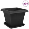 vidaXL N&ouml;v&eacute;nycser&eacute;p 24 pcs Fekete 38 x 38 x 30 cm Műanyag