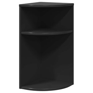 vidaXL V&eacute;gasztal Fekete 29,6 x 29,6 x 60 cm Szerelt Fa
