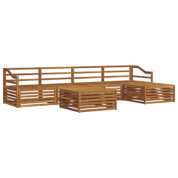 vidaXL K&uuml;lt&eacute;ri kanap&eacute; szett 6 pcs Term&eacute;szetes