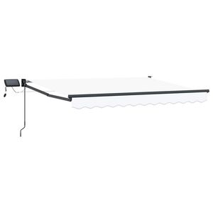 vidaXL LED-es, k&eacute;zi kih&uacute;zhat&oacute; napernyő 2,5 x 2 m
