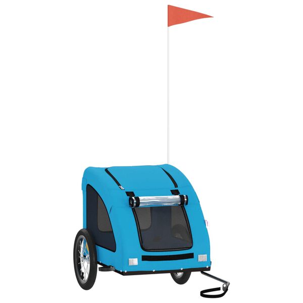 vidaXL kék oxford szövet és vas kisállatszállító utánfutó