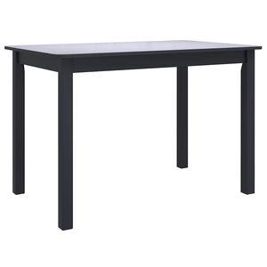 vidaXL fekete t&ouml;m&ouml;r gumifa &eacute;tkezőasztal 114 x 71 x 75 cm