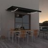vidaXL antracitsz&uuml;rke sz&eacute;l&eacute;rz&eacute;kelős &eacute;s LED-es napellenző 450 x 350 cm