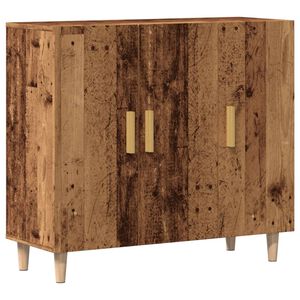 vidaXL antik fa sz&iacute;nű szerelt fa t&aacute;lal&oacute;szekr&eacute;ny 90 x 34 x 80 cm