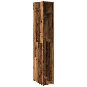 vidaXL antik fa sz&iacute;nű szerelt fa ruh&aacute;sszekr&eacute;ny 30 x 50 x 200 cm
