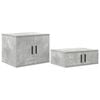 vidaXL T&aacute;rol&oacute;szekr&eacute;ny 2 db Beton Sz&uuml;rke 108 x 41 x 40 cm Szerelt Fa