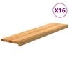 vidaXL 16 db t&ouml;m&ouml;r t&ouml;lgyfa vil&aacute;gosbarna l&eacute;pcsőfokok 110x30x2 cm